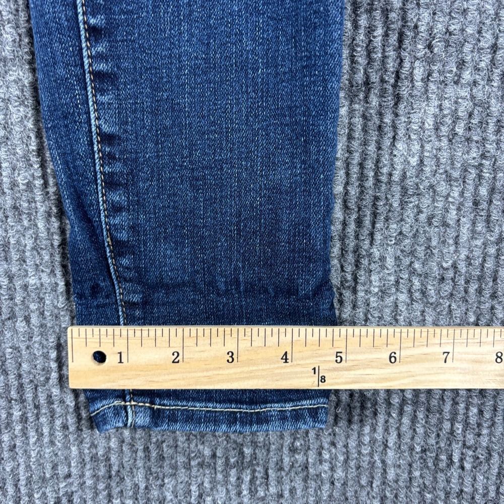 7 For All Mankind The Ankle Skinny Jeans Womens 26 Blue Distressed Ripped - Picture 6 of 12